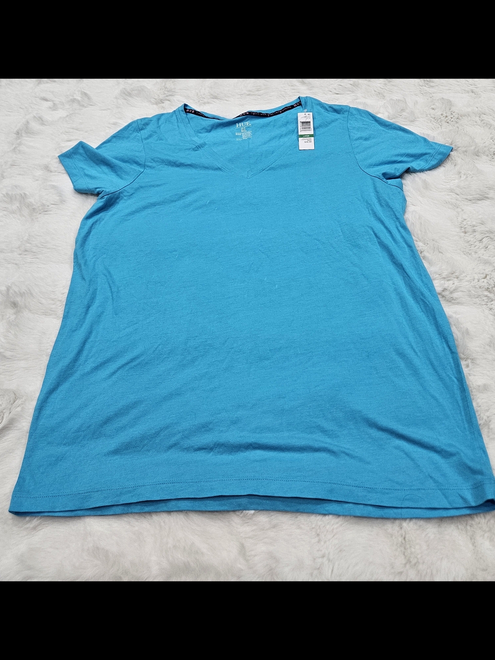 Hue Women’s Short Sleeve Crewneck Tee in Scuba Blue